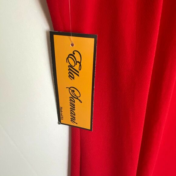 Ella Samani Ruffle Tier Maxi Dress Christmas Red Party Wedding Valentine sz 4X - Picture 6 of 9